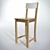 Convertible Crown Bar Stool 3D model small image 1