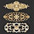 Ornate Stucco Ceiling Design: Elegant and Intricate 3D model small image 1