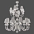 Vintage Italian Barovier&Toso Chandelier 3D model small image 2