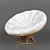 Round Wooden-Based Chair 3D model small image 1