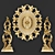 Elegant Carved Molding 3D model small image 1