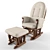 Malaysian Rocking Chair with Ottoman 3D model small image 1