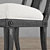 Elegant Klismos Upholstered Chair 3D model small image 2