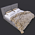 Cozy Gray Bed Set: Duvet & Pillows 3D model small image 1