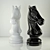 Equestrian Chess Sculptures 3D model small image 1
