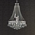 Silver Crystal Chandelier: Elegant Ceiling Light 3D model small image 1