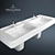 Modern "Omnia" Double Sink Vanity 3D model small image 1