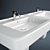 Modern "Omnia" Double Sink Vanity 3D model small image 2