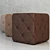 Quilted Leather Pouf 3D model small image 2