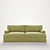 Italian Made Meridiani Sofa Bed 3D model small image 2