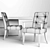 Elegant Table & Chair Set 3D model small image 3
