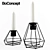 Sleek Black Diamond Candle Holder 3D model small image 1