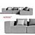 Modular Moroso Field Sofa 3D model small image 1