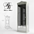 Elegant Ebony China Cabinet 3D model small image 1