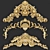 Gilded Crown Molding & Carvings 3D model small image 1