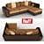 Mexican-inspired Hoff Sofa 3D model small image 1