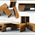 Elegant Office Furniture 3D model small image 1