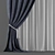 Blue Blinds & Sheer Curtains 3D model small image 2