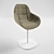 Elegant Steel Base PU Upholstered Chair 3D model small image 1