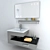 Sleek Stainless Steel Bathroom Furniture 3D model small image 3
