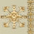 Elegant Gold Ceiling Decor 3D model small image 1