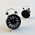 Chrome Alarm Clock, 120mm Diameter 3D model small image 1