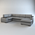 Contemporary L-Shaped Sofa 3D model small image 1