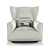 Elegant Armchair: 90x80x100 cm 3D model small image 1