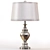 Antique Silver Metal Table Lamp: Elegant 29" Illumination 3D model small image 1