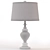 Antique Silver Metal Table Lamp: Elegant 29" Illumination 3D model small image 2