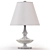 Sleek White Lite Source Table Lamps 3D model small image 2
