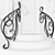 Elegant Black Iron Railings 3D model small image 2
