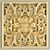 Gold Decorative Ceiling Molding 3D model small image 1