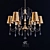 Gilded 6-Light Vernisage Chandelier 3D model small image 1