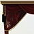 Stylish Velvet Curtains 3D model small image 1