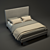 Modern Fabric Bedframe: 3D Model with UV Mapping 3D model small image 1