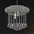 Sparkling Silver Crystal Chandelier 3D model small image 1