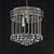 Crystal Elegance: Pandora Chandelier 3D model small image 1