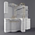 Eurodesign Hilton Bathroom Furniture 3D model small image 1