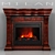 Elegant Milano Fireplace 3D model small image 1