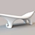 Ergonomic Wooden Lounger with Soft Seat 3D model small image 3