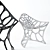 Batoidea Chair: Sleek Aluminum Design 3D model small image 3