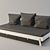 Modern White Sleeper Sofa 3D model small image 1