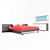 Tokio Bed & Dresser Set with Mirror 3D model small image 1