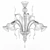 Luxurious Lineatre Strass Art Chandelier 3D model small image 1