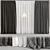 Elegant Tulle Curtains - Set of 3 3D model small image 2