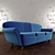 Elegant Classic Sofa 3D model small image 1