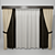 Elegant Window Drapes with Tulle 3D model small image 1