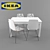 BYURSTA / Wilmar Dining Set 3D model small image 2