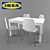 BYURSTA / Wilmar Dining Set 3D model small image 3